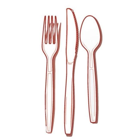 FINELINE SETTINGS Fineline Settings 2514-CL Flairware Full Size Extra Heavy Cutlery Combo - Bagged- Clear 2514-CL